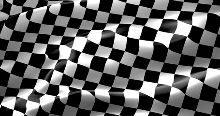 Keuken spatwand met foto checkered flag, end race background © donfiore