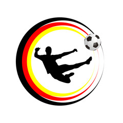 Naklejka premium Fußballspieler - Farben Deutschland