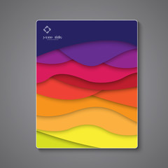 Abstract brochure template design with color waves