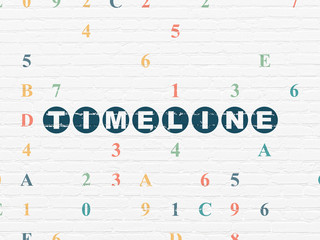 Timeline concept: Timeline on wall background