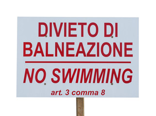 no swimming