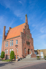 Fototapeta premium Town hall in historical village Medemblik