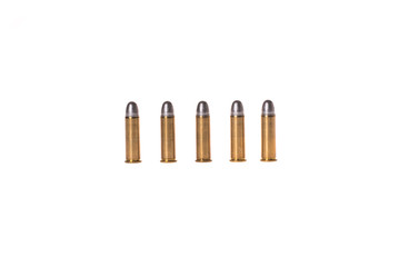 bullets .38mm on white background
