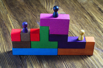 The concept of rewarding on a pedestal, victories and achievemen