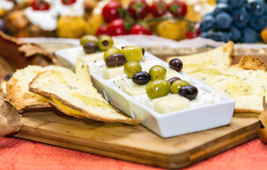 catering services background with snacks