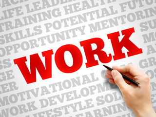 Work word cloud, business concept