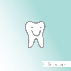 Happy tooth - freehand drawing