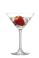 strawberry in the martini