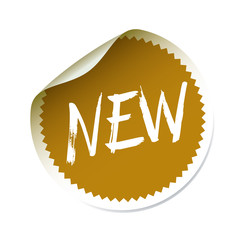 Golden vector sticker and text NEW