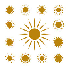 Vector symbol of Sun.