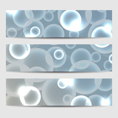 A set of banners.Abstract circles glow. Vector illustration eps 10