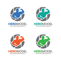 Fitness Photo Model Logo, Fitness Modelling Brand Identity