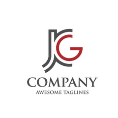 letter J and G, J, G, Letter J,jg letter vector