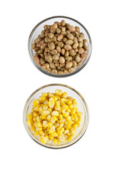 cooked bean and corn in a bowl