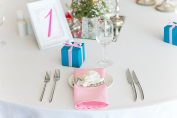 nicely decorated wedding table