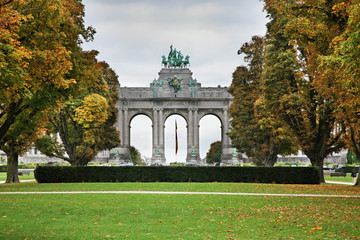 Obraz premium Parc du Cinquantenaire - Jubelpark in Brussels. Belgium