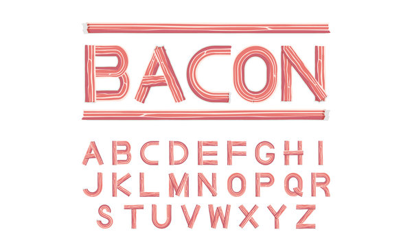 bacon font uppercase