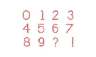 bacon font for number