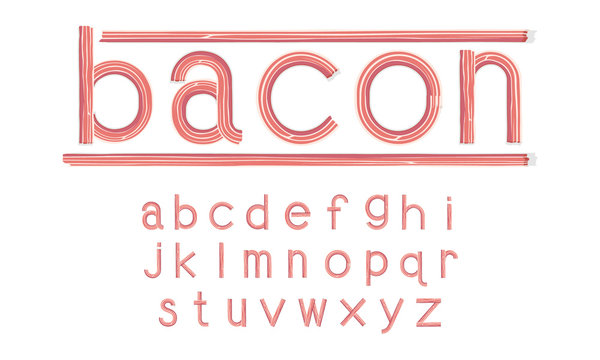 bacon font  lowercase