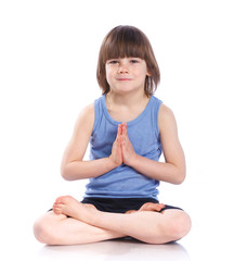 Boy practice yoga