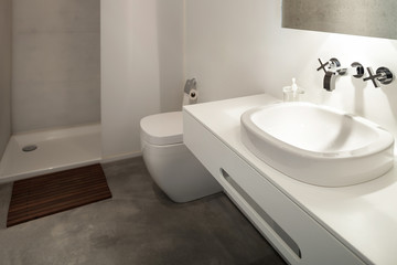 modern bathroom with shower