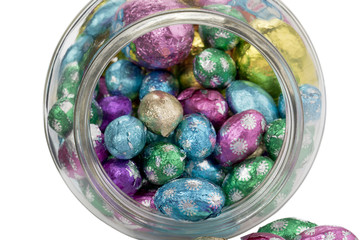 easter egg chocolate in bottle