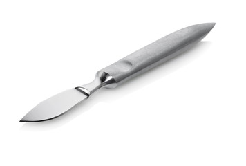 Medical scalpel close-up