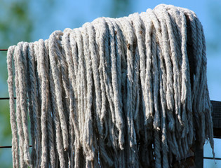 Drying mop closeup