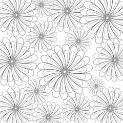 Floral design. Doodle illustration.  white background