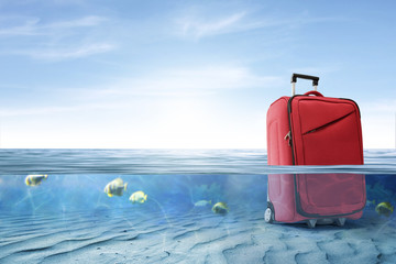 suitcase and ocean 