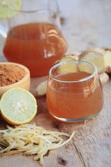 Ginger juice with sugar