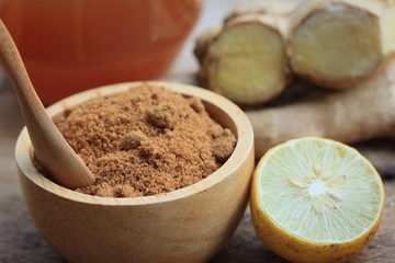 Ginger juice with sugar