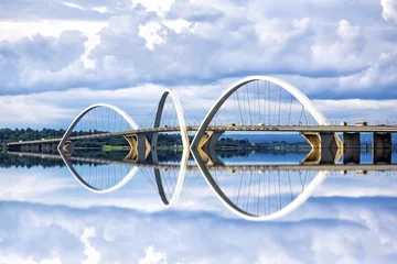 Foto auf Acrylglas Brasilien JK-Brücke in Brasilia, der Hauptstadt Brasiliens.