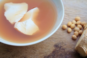 soybean curd and fresh ginger