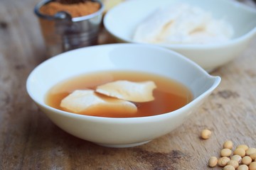 soybean curd and fresh ginger