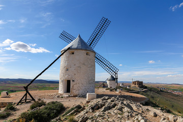 Consuegra windmills in the province of Toledo, Spain