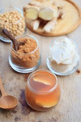 soybean curd and fresh ginger