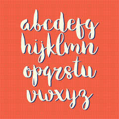 Hand drawn vector alphabet