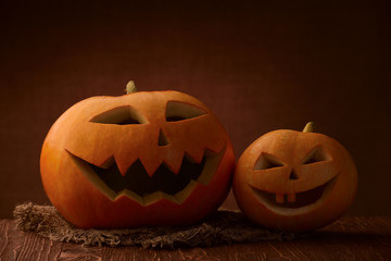 Scary halloween pumpkin jack-o-lantern