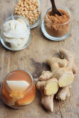 soybean curd and fresh ginger