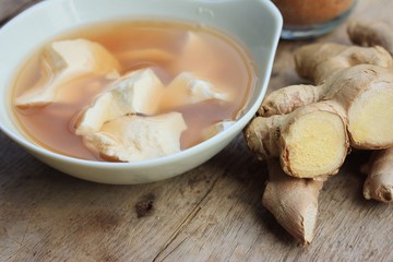 soybean curd and fresh ginger