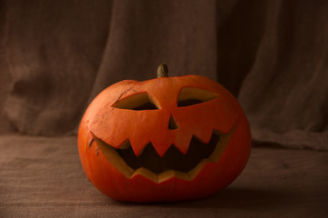 Scary halloween pumpkin jack-o-lantern