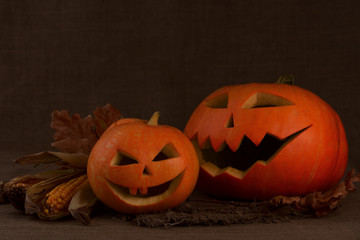 Scary halloween pumpkin jack-o-lantern