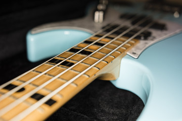 Obraz premium view of the guitar neck with Barells