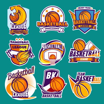 basketball labels and stickers
