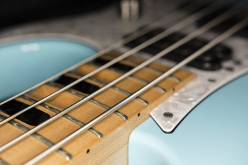 Fototapeta premium view of the guitar neck with Barells