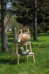 decorative stool in nature