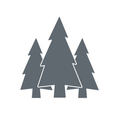 Fototapeta premium Fir Trees flat icon