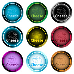 Fototapeta na wymiar Clipart icons symbol sketch cheese