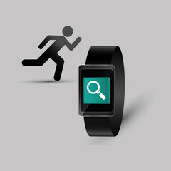 wearable technology design. social media icon, vector illustration